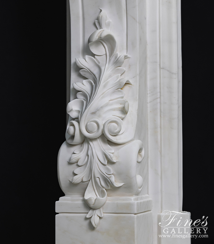 Search Result For Marble Fireplaces  - French Versailles White French Marble Fireplace - MFP-114